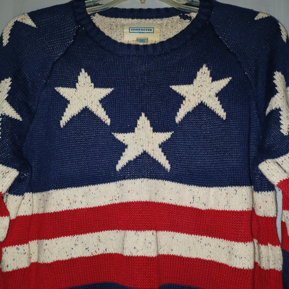 AMERICAN FLAG PULLOVER SWEATER